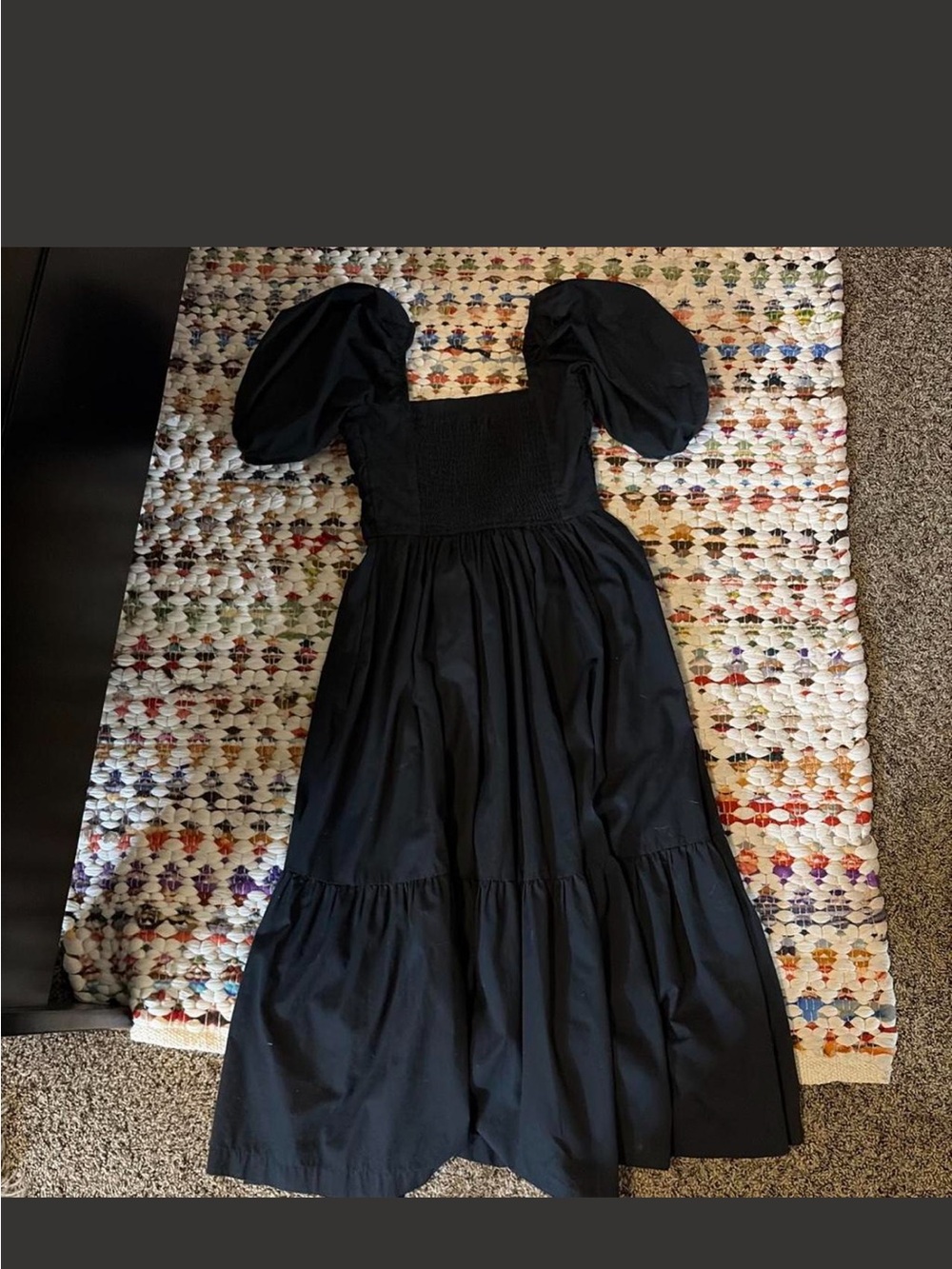 Abercrombie & Fitch Black Puff-Sleeve Dress